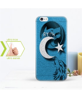 Iphone 6 İnce Şeffaf Silikon Telefon Kapağı (Göktürkçe TÜRK Yazısı-4)