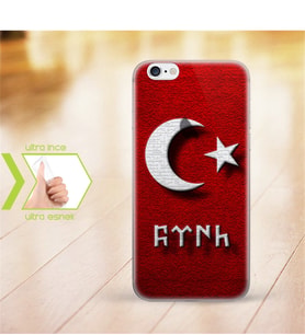 Iphone 6 İnce Şeffaf Silikon Telefon Kapağı (Göktürkçe TÜRK Yazısı-2)