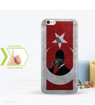 Iphone 6 İnce Şeffaf Silikon Telefon Kapağı (Atatürk-1)