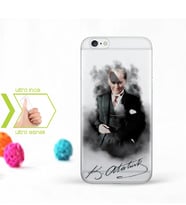 Iphone 6 Plus İnce Şeffaf Silikon Telefon Kapağı (Atatürk-2)
