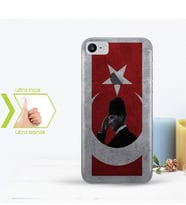 Iphone 7 İnce Şeffaf Silikon Telefon Kapağı (Atatürk-1)