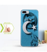 Iphone 7 Plus İnce Şeffaf Silikon Telefon Kapağı (Göktürkçe TÜRK Yazısı-4)