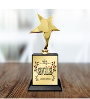 BK Gift Kişiye Özel Yılın Sevgilisi Yıldız Figürlü Ödül Kupası