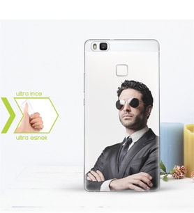BK Gift Kişiye Özel Huawei P9 Lite İnce Şeffaf Silikon Telefon Kapağı