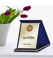 BK Gift Kişiye Özel Yılın En İyi Matematik Öğretmeni Lacivert Plaket Ödülü - 2