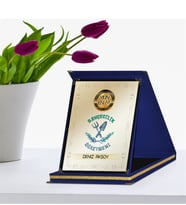BK Gift Kişiye Özel Yılın En İyi Bahçecilik Öğretmeni Lacivert Plaket Ödülü - 2