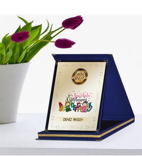 BK Gift Kişiye Özel Yılın En İyi Anaokulu Öğretmeni Lacivert Plaket Ödülü - 4