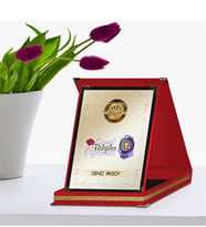 BK Gift Kişiye Özel Yılın En İyi Sosyal Bilgiler Öğretmeni Kırmızı Plaket Ödülü - 2