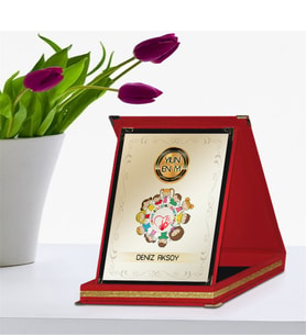 BK Gift Kişiye Özel Yılın En İyi Çocuk Gelişimi Öğretmeni Kırmızı Plaket Ödülü - 1