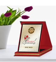 BK Gift Kişiye Özel Yılın En İyi Arapça Öğretmeni Kırmızı Plaket Ödülü - 1