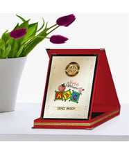 BK Gift Kişiye Özel Yılın En İyi Anaokulu Öğretmeni Kırmızı Plaket Ödülü - 1