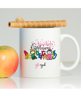 BK Gift Kişiye Özel Anaokulu Öğretmeni Beyaz Kupa Bardak - 4