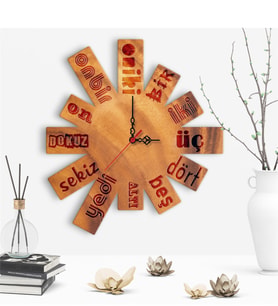 BK Gift Dekoratif Farklı Tasarım Ahşap Duvar Saati - 25