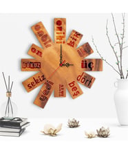 BK Gift Dekoratif Farklı Tasarım Ahşap Duvar Saati - 25
