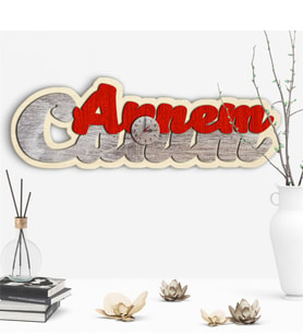 Dekoratif Canım Annem Tasarımlı Ahşap Duvar Saati - 10