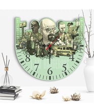 Dekoratif Breaking Bad Tasarımlı Ahşap Duvar Saati - 2