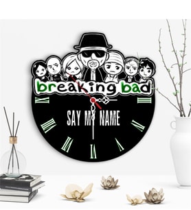 Dekoratif Breaking Bad Tasarımlı Ahşap Duvar Saati - 1