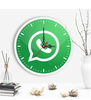Dekoratif Whatsapp Tasarımlı Ahşap Duvar Saati
