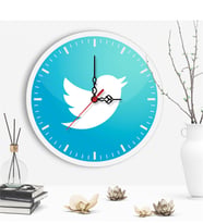 Dekoratif Twitter Tasarımlı Ahşap Duvar Saati