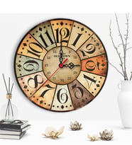 Dekoratif Old Town Tasarımlı Ahşap Vintage Duvar Saati - 8