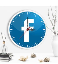 Dekoratif Facebook Tasarımlı Ahşap Duvar Saati