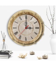BK Gift Dekoratif Eskitme Metal Tasarımlı Ahşap Duvar Saati - 1