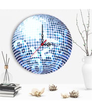 Dekoratif Disco Ball Tasarımlı Ahşap Duvar Saati - 1