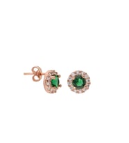Gümüş Yeşil Anturaj Küpe EG0288