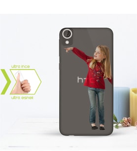 BK Gift Kişiye Özel HTC Desire 830 İnce Şeffaf Silikon Telefon Kapağı