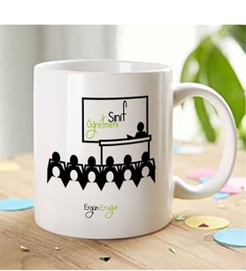 BK Gift Kişiye Özel Mesleki Sınıf Öğretmeni Beyaz Kupa Bardak - 5