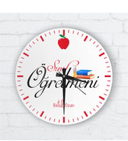 BK Gift Kişiye Özel Sınıf Öğretmeni Cam Duvar Saati