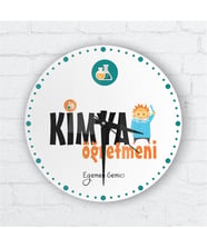 BK Gift Kişiye Özel Kimya Öğretmeni Cam Duvar Saati