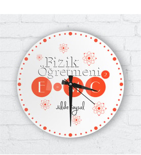 BK Gift Kişiye Özel Fizik Öğretmeni Cam Duvar Saati - 2