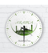 BK Gift Kişiye Özel Arapça Öğretmeni Cam Duvar Saati - 2