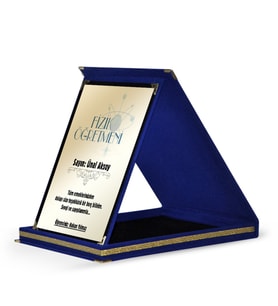 BK Gift Kişiye Özel Fizik Öğretmeni Lacivert Plaket - 1