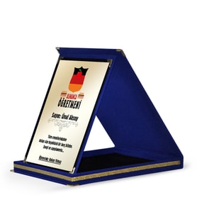 BK Gift Kişiye Özel Almanca Öğretmeni Lacivert Plaket
