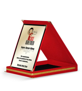 BK Gift Kişiye Özel Çince Öğretmeni Kırmızı Plaket