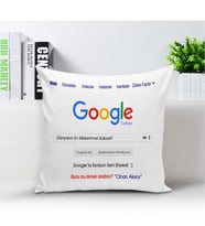 BK Gift Kişiye Özel İsimli Google Dünyanın En Mükemmel Babası Beyaz Yastık