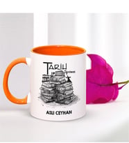 BK Gift Kişiye Özel Mesleki Tarih Öğretmeni Turuncu Kupa Bardak - 001