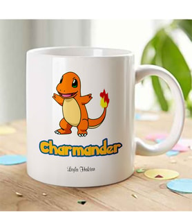 BK Gift Kişiye Özel Pokemon Charmander Beyaz Kupa Bardak