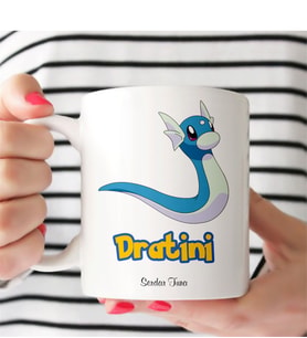 BK Gift Kişiye Özel Pokemon Dratini Beyaz Kupa Bardak