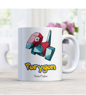 BK Gift Kişiye Özel Pokemon Porygon Beyaz Kupa Bardak