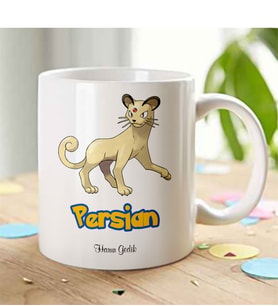 BK Gift Kişiye Özel Pokemon Persian Beyaz Kupa Bardak