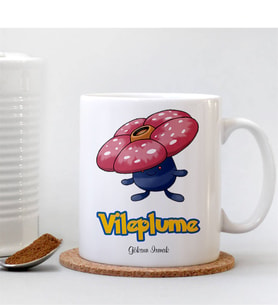 BK Gift Kişiye Özel Pokemon Vileplume Beyaz Kupa Bardak