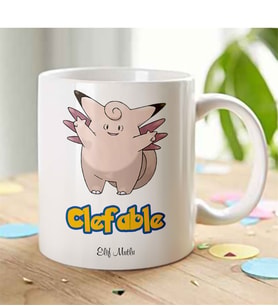 BK Gift Kişiye Özel Pokemon Clefable Beyaz Kupa Bardak