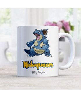 BK Gift Kişiye Özel Pokemon Nidoqueen Beyaz Kupa Bardak
