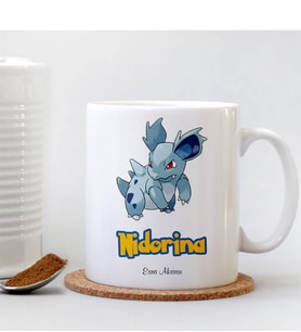 BK Gift Kişiye Özel Pokemon Nidorina Beyaz Kupa Bardak