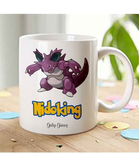BK Gift Kişiye Özel Pokemon Nidoking Beyaz Kupa Bardak