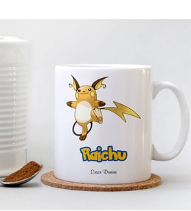 BK Gift Kişiye Özel Pokemon Raichu Beyaz Kupa Bardak