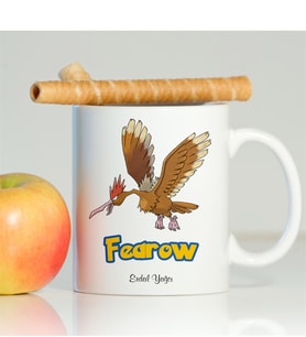 BK Gift Kişiye Özel Pokemon Fearow Beyaz Kupa Bardak